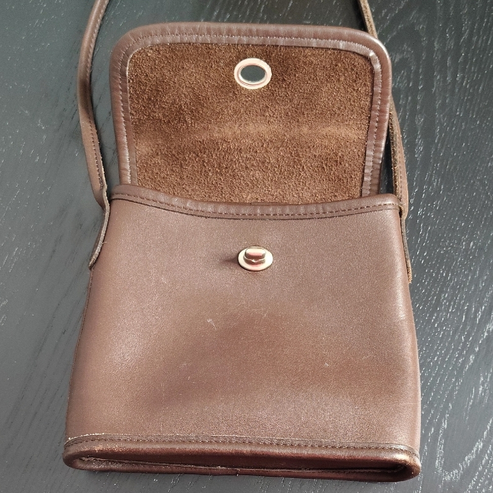 Vintage Coach 9049 Tango Leather Bag Mahogany Nickel Hardware Crossbody - Picture 4 of 15